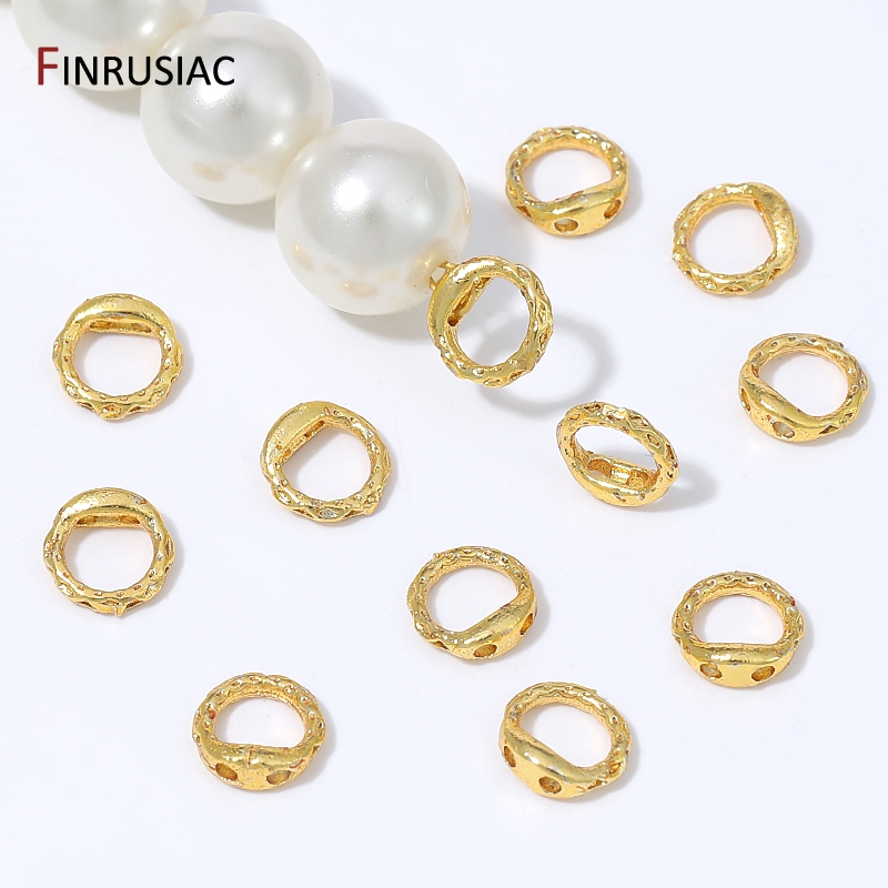 Nozzle Brass - 18K vergoldete Messing-Endkappen für Kordel, zum