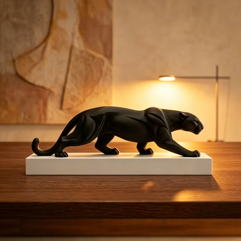 3D Printer Stand - 2026 Neueste 3D-Gedruckte Abstrakte Schwarze Panther-Statue